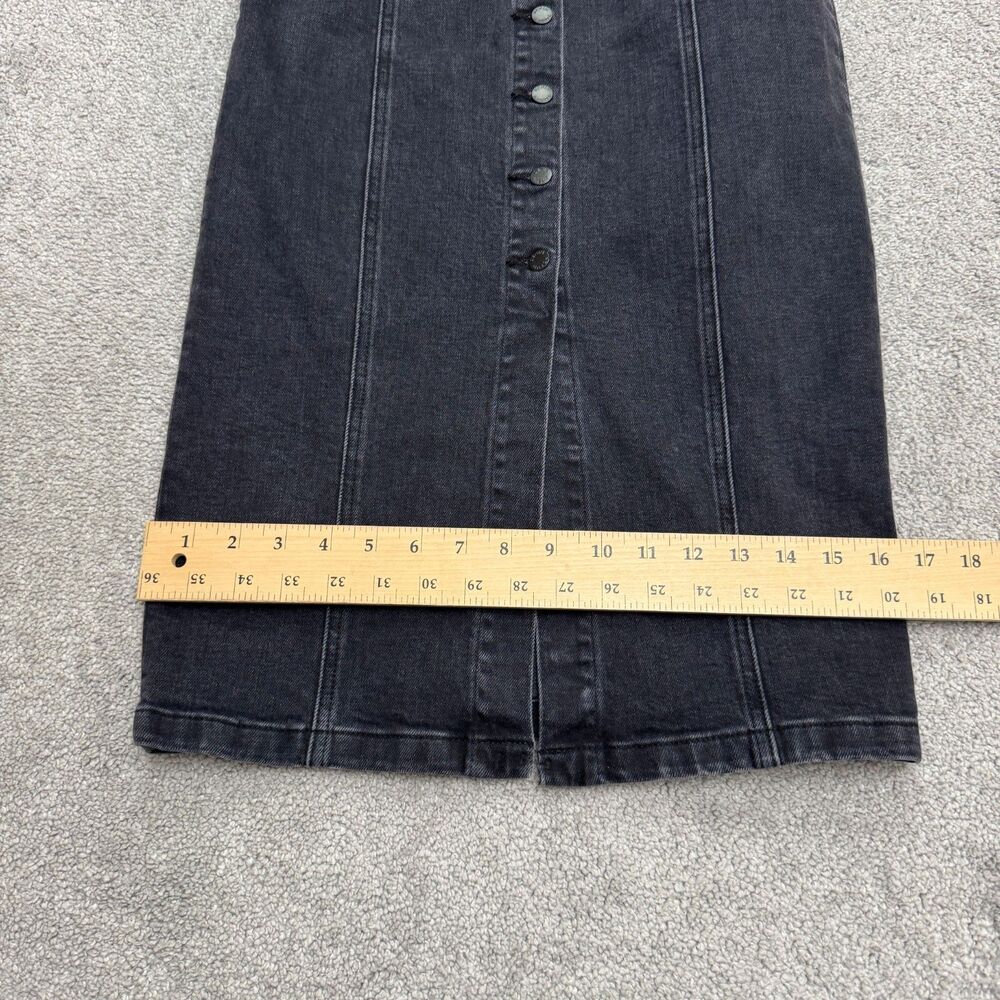 Denim Forum Aritzia Eyeliner Traceur Yeux Noir Midi Dress Womens Small Black NWT - Picture 16 of 16